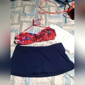 Three piece set, all a size large and bottoms are size 10